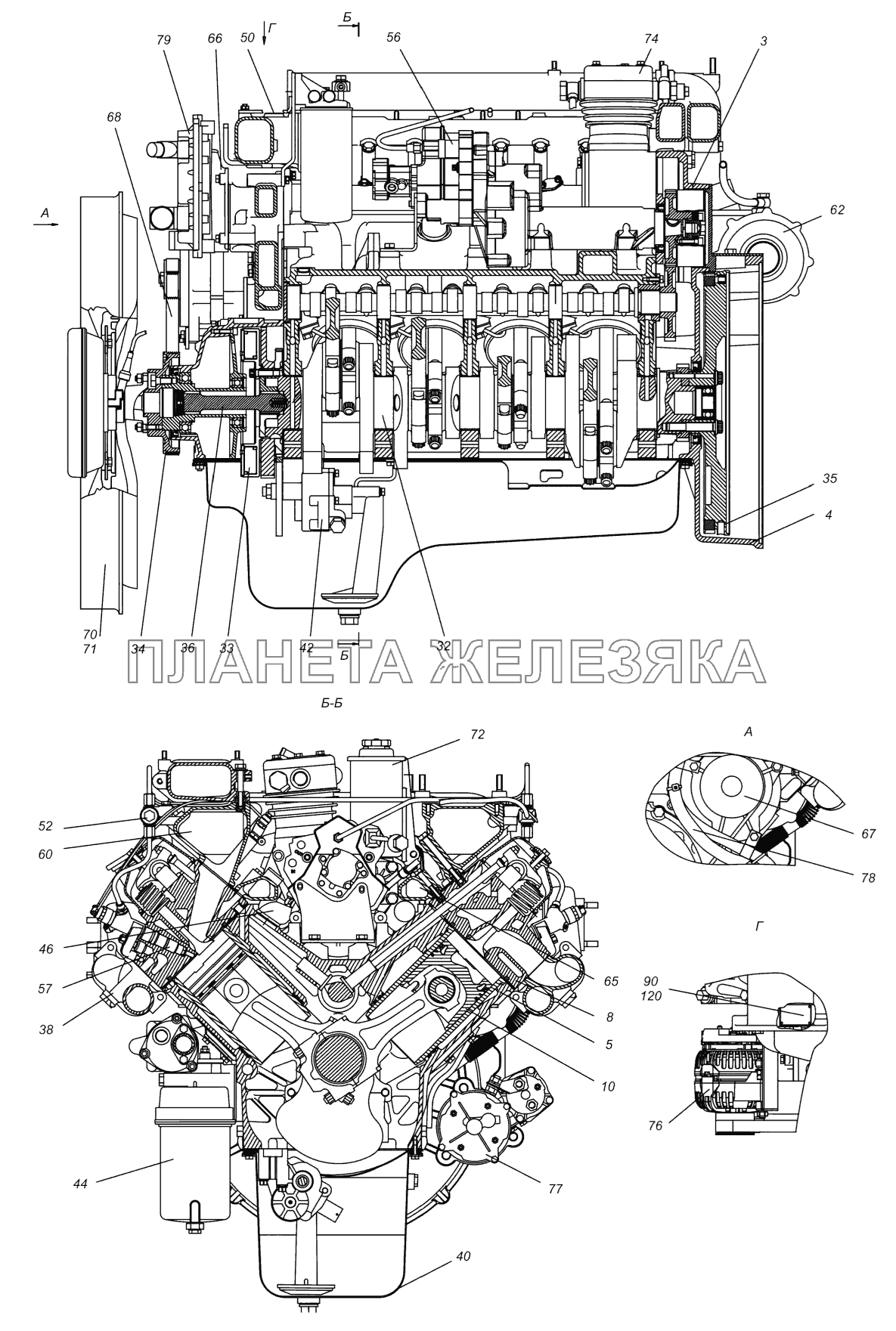 740.662-1000402 Двигатель с оборудованием 740.662-300 КамАЗ-43118 (Евро 4)