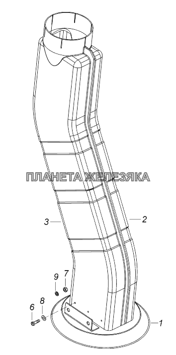 5350-1109400-20 Воздухопровод КамАЗ-43118 (Евро 4)