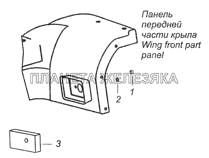 54115-3731001 Установка боковых габаритных фонарей на переднем крыле КамАЗ-43253 (Часть-2)