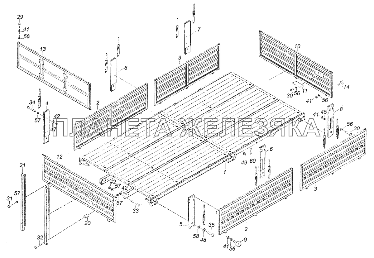 43253-8500010-30 Платформа КамАЗ-43253 (Часть-2)
