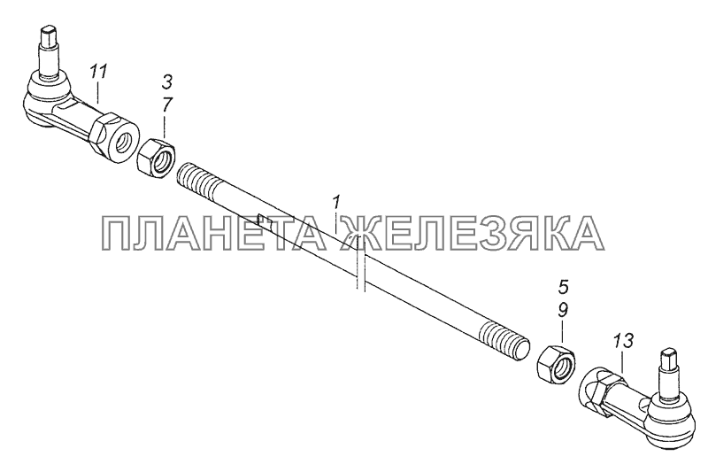 6540-1703520-06 Тяга реактивная КамАЗ-43253, 43255 (Евро-4)