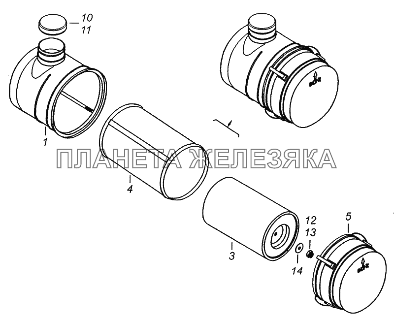 740.1109510-03 Фильтр воздушный КамАЗ-43255 (Евро-2)