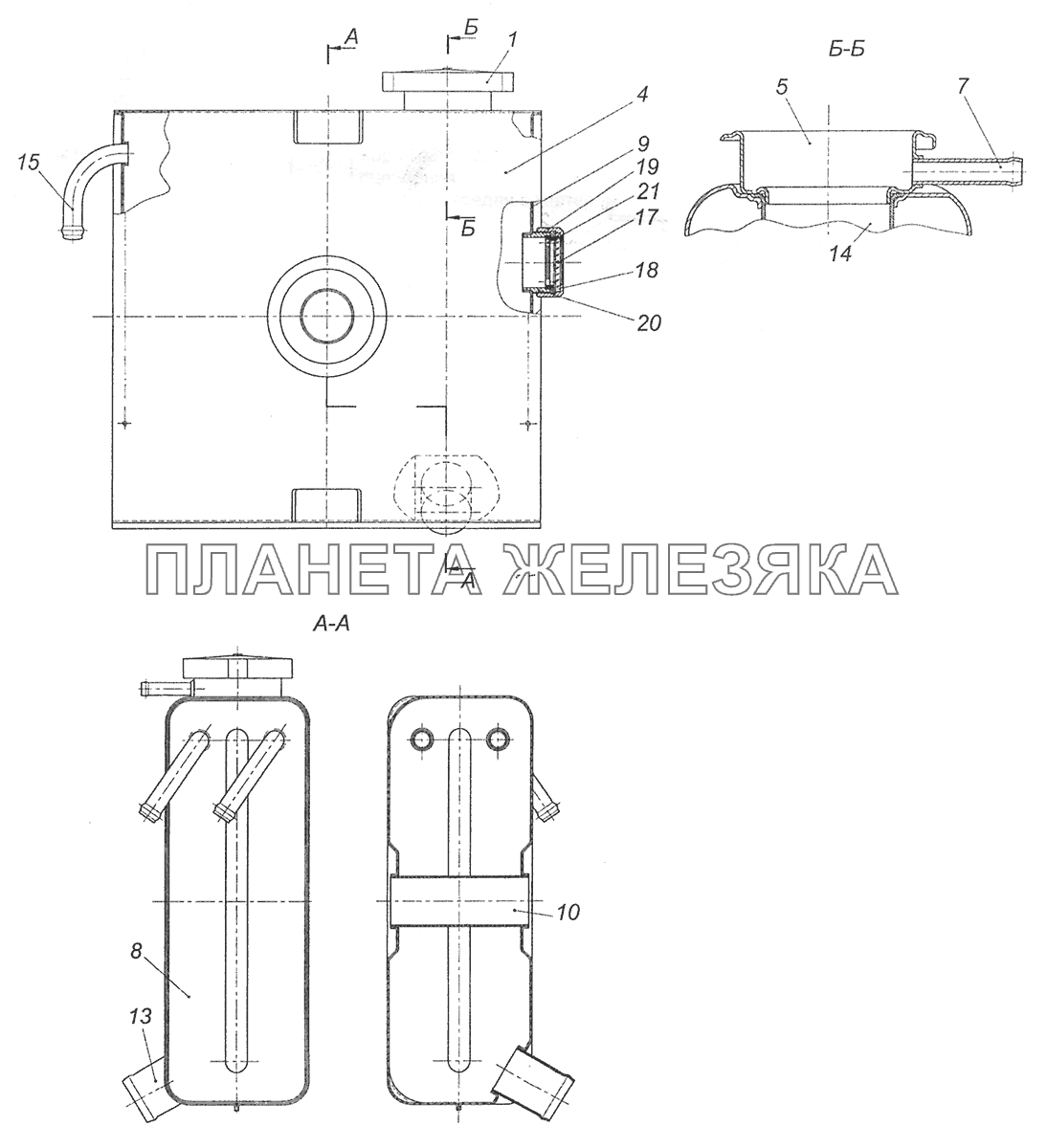 4308-1311010 Бачок расширительный КамАЗ-43255 (Евро-2)