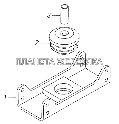 4308-1001009 Опора передняя с подушкой КамАЗ-43255 (Евро-2)