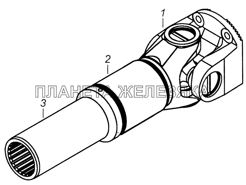 43253-2201017-10 Вал карданный с шарниром КамАЗ-43255 (Евро-2)