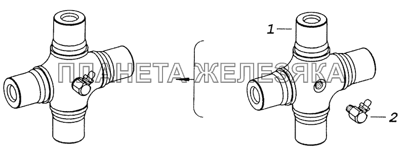53205-2205026-10 Крестовина карданного вала КамАЗ-43255 (Евро-2)