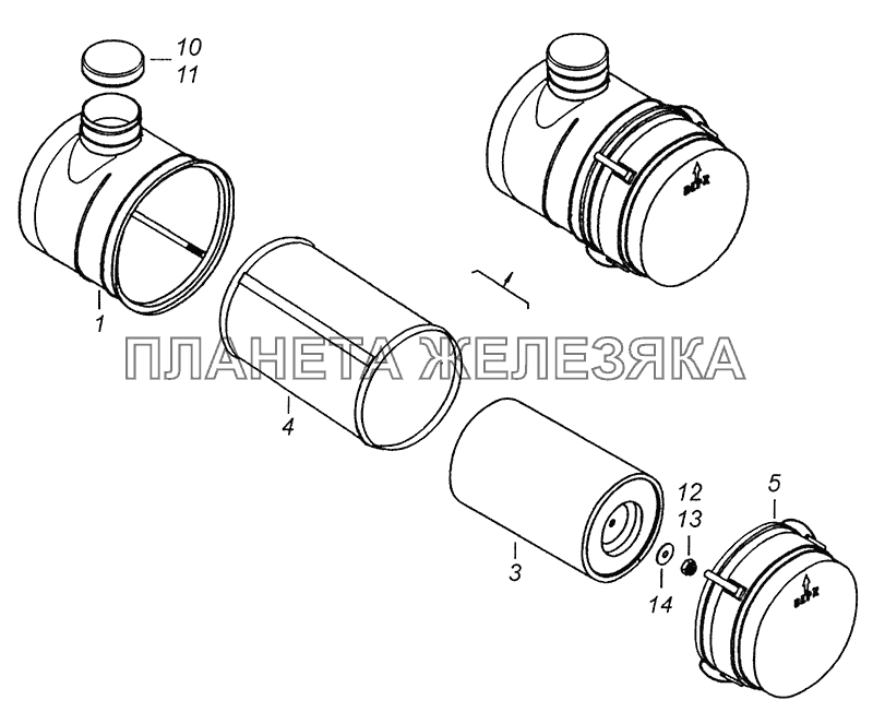 740.1109510-03 Фильтр воздушный КамАЗ-43255 (Евро-3)