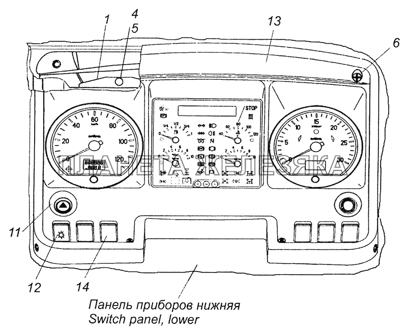 4308-3805001-42 Установка щитка приборов КамАЗ-43255 (Евро-3)