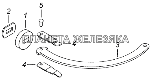 5320-6106083 Ограничитель двери КамАЗ-43255 (Евро-3)