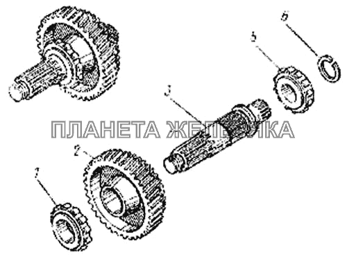 Вал первичный раздаточной коробки КамАЗ-4326
