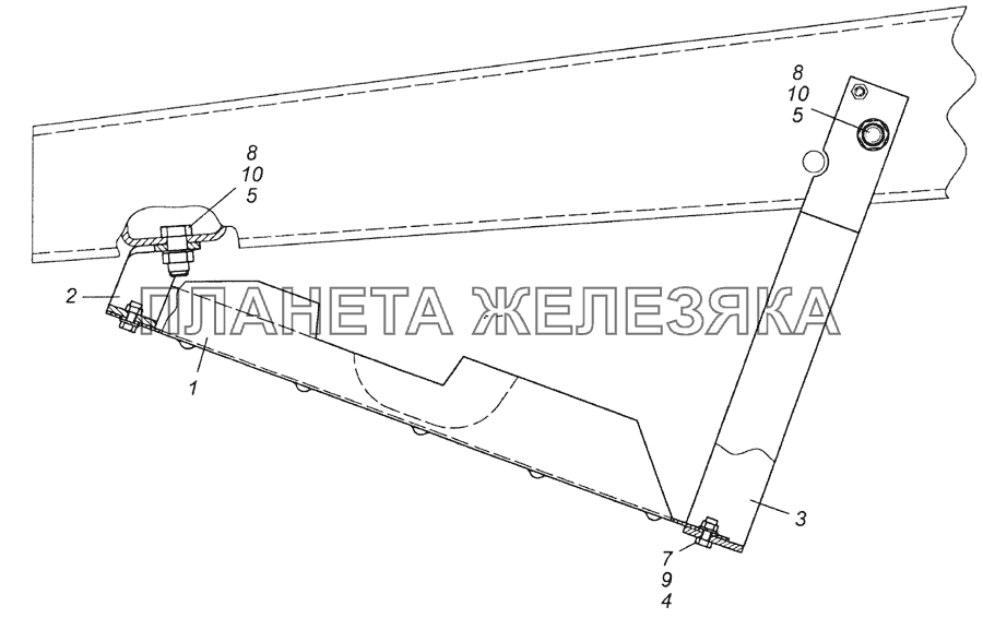 4310-1301005 Установка кожуха радиатора КамАЗ-5350 (6х6)