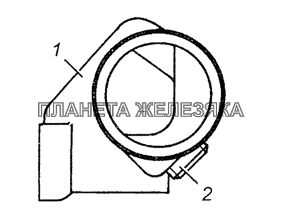 7406.1303101-10 Труба водяная левая в сборе КамАЗ-5350 (6х6)
