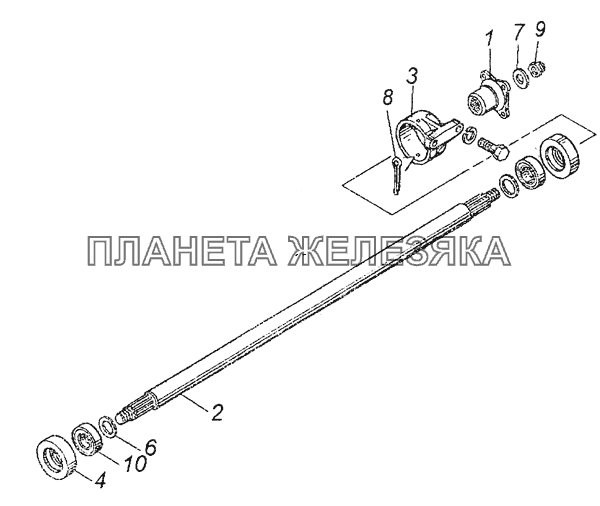 4310-4502210 Вал карданный промежуточный КамАЗ-6350 (8х8)