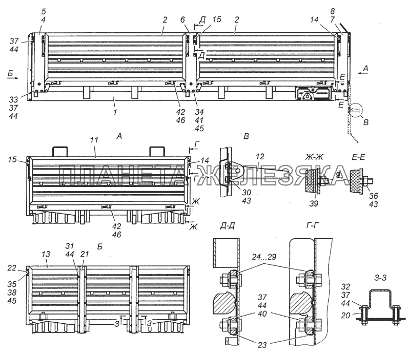 5350-8500010-70 Платформа в сборе КамАЗ-5350 (6х6)