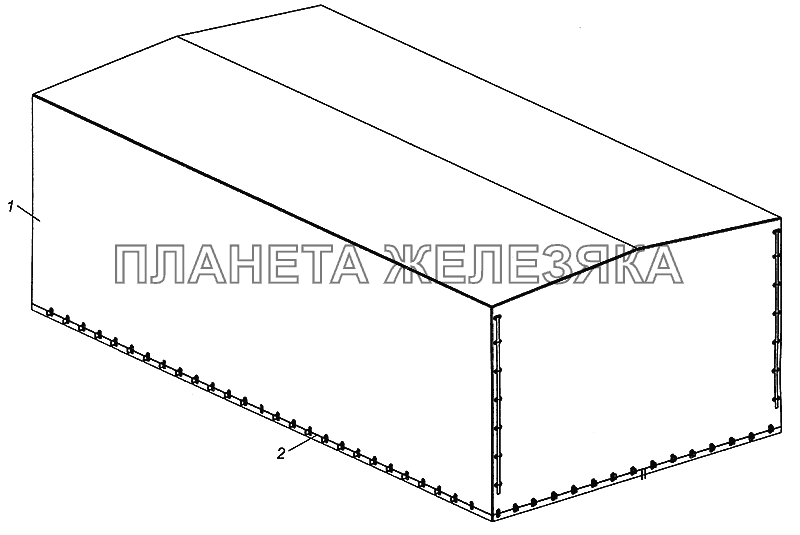 43505-8508012-70 Установка тента КамАЗ-43502 (Евро 4)