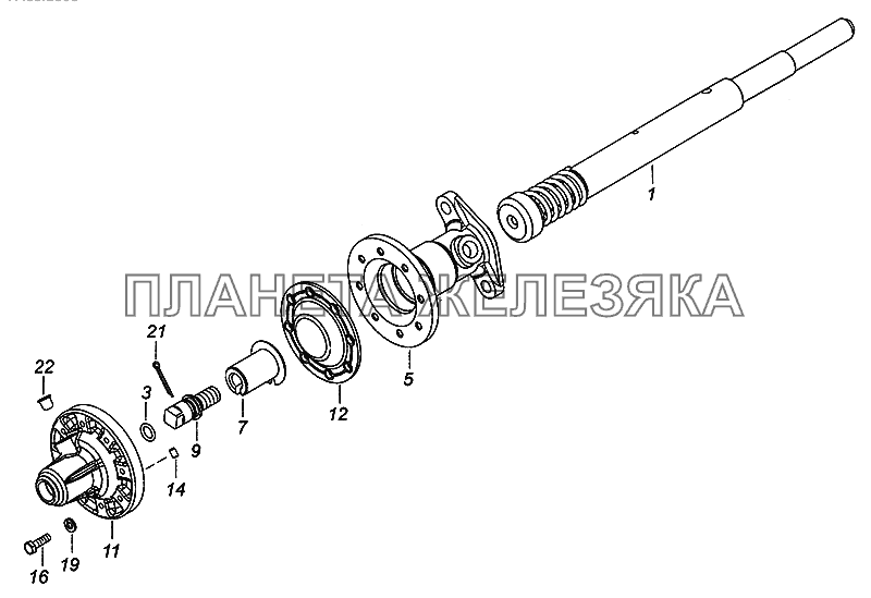 65111-1803010 Механизм включения низшей передачи КамАЗ-43502 (Евро 4)