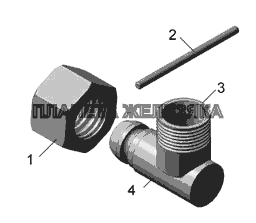 6520-8609137- 06 Угольник поворотный КамАЗ-45142