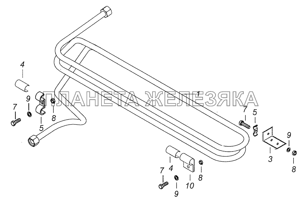 5297-3506180-76 Установка охладителя Шасси КамАЗ-5297