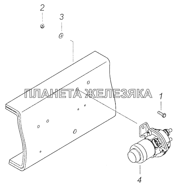 5297-3737001-50, 5297-3737701-50 Установка выключателя массы Шасси КамАЗ-5297