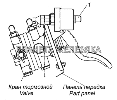4308-3830005 Установка датчиков указателя давления воздуха Шасси КамАЗ-5297