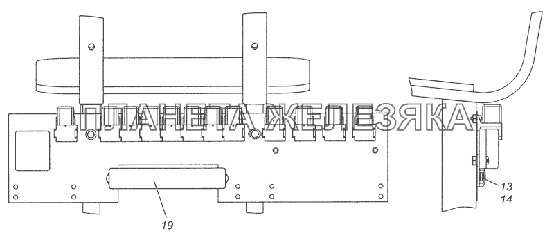 5297-4018013 Установка блока предохранителей БПР-13 Шасси КамАЗ-5297