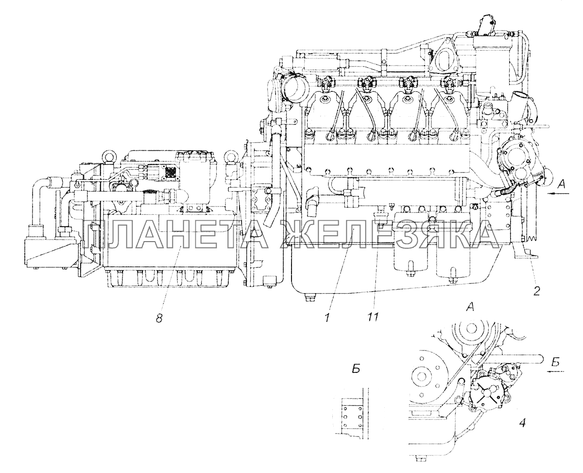 5297-1000264-60 Агрегат силовой, укомплектованный для установки на автобус Шасси КамАЗ-5297
