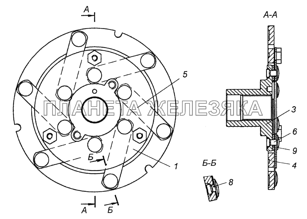 5297-1318520-01 Ступица с фрикционным диском Шасси КамАЗ-5297