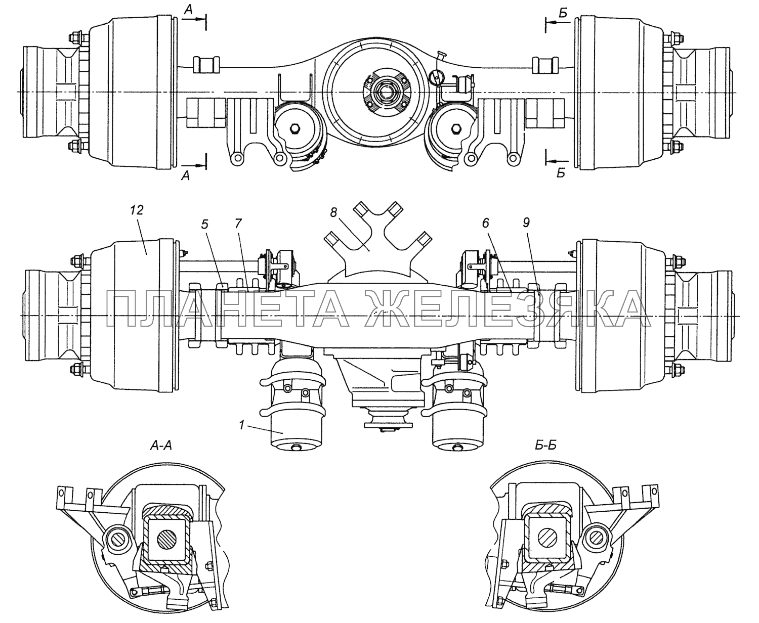 5297-2400718-87, 5297-2400718-88, 5297-2400718-89 Мост задний Шасси КамАЗ-5297