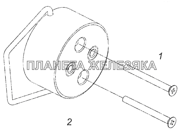 53205-3723005, 532157-3723005, Установка розетки переносной лампы КамАЗ-5308 (Евро 4)