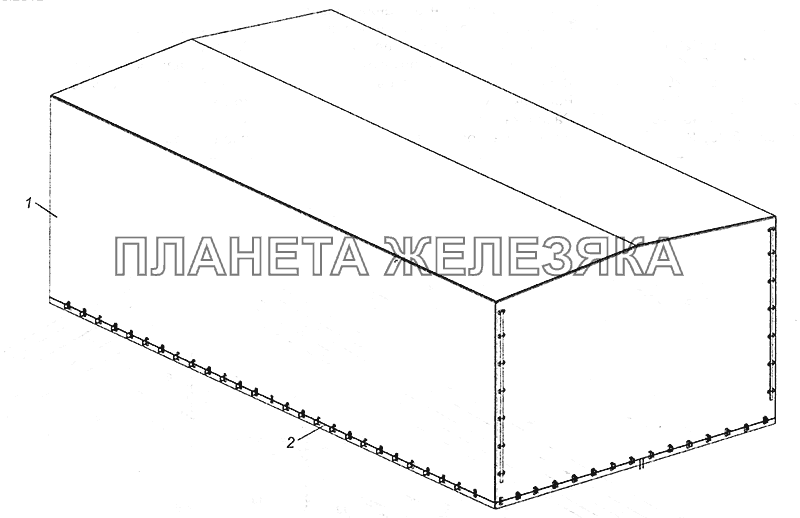 5308-8508012-10 Установка тента КамАЗ-5308 (Евро 4)