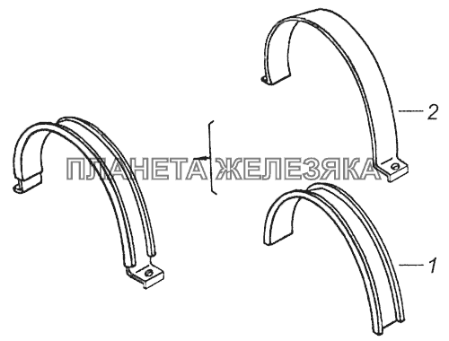 5308-1311086-20 Скоба верхняя КамАЗ-5308 (Евро 4)
