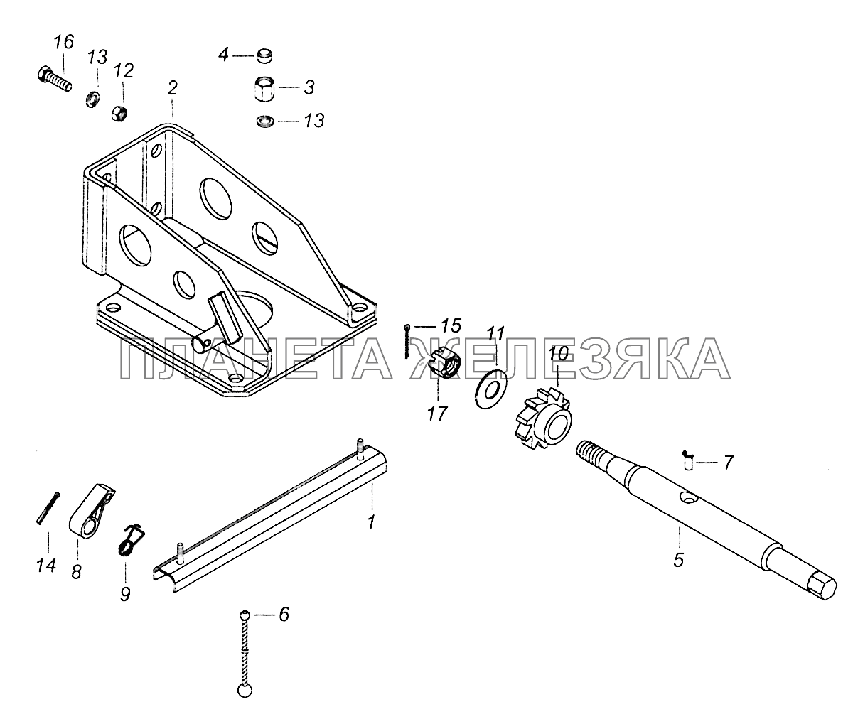 5308-3105010 Установка держателя запасного колеса КамАЗ-5308 (Евро 4)