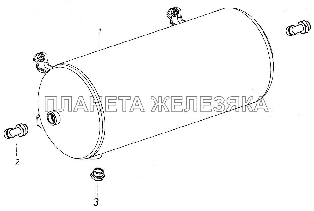 5308-3513007 Ресивер в сборе с фитингами КамАЗ-5308 (Евро 4)