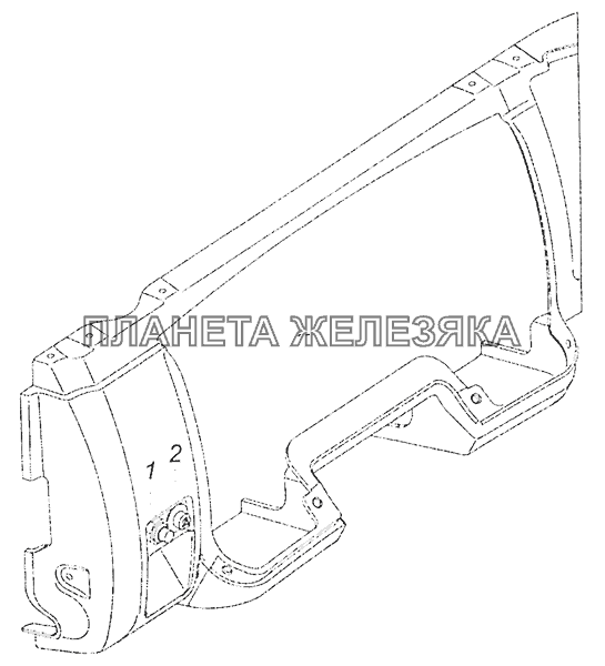 5308-3710004 Установка выключателя аккумуляторной батареи КамАЗ-5308 (Евро 3)