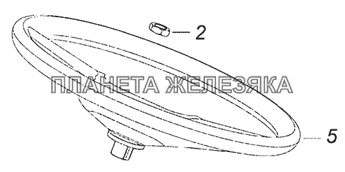4308-3400002-19 Установка рулевого колеса КамАЗ-5308 (Евро 3)