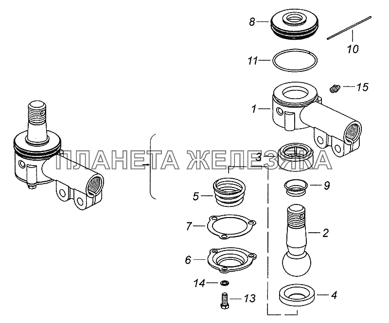 6520-3414055 Наконечник тяги КамАЗ-5308 (Евро 3)