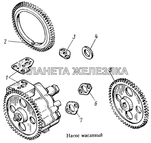 Насос масляный КамАЗ-5315