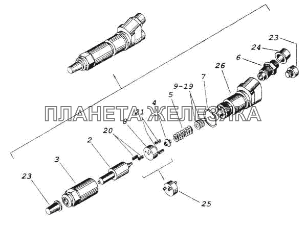 Форсунка КамАЗ-53228, 65111
