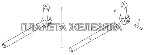 Вал заслонки КамАЗ-5360