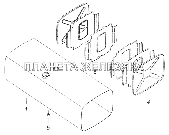 53215-1101010-05 Бактопливный КамАЗ-53605 (Евро-4)