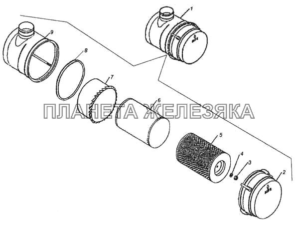 Фильтр воздушный в сборе КамАЗ-5460