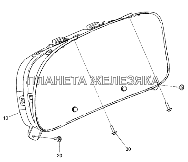 5490-4012001 Установка щитка приборов КамАЗ-5490