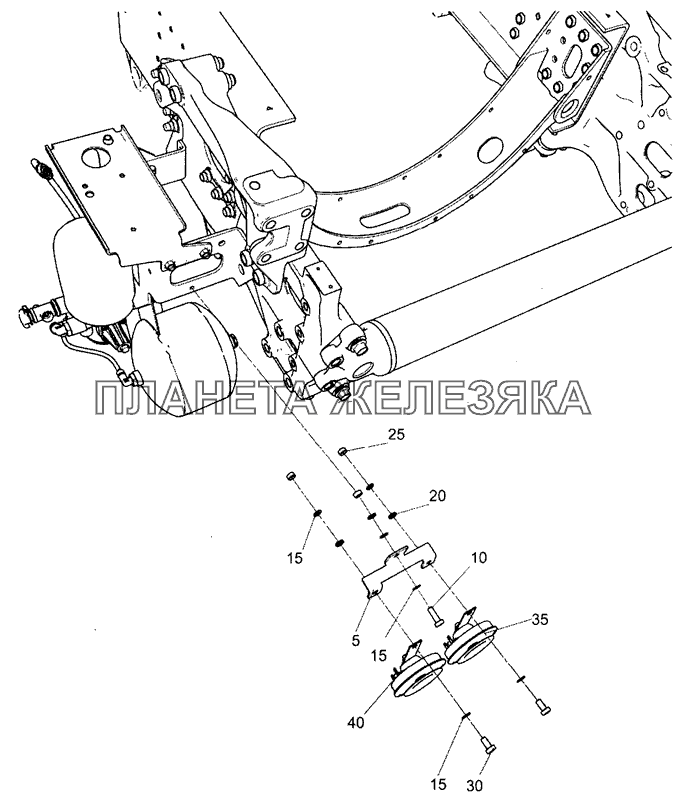 5490-3721001-10 Установка звуковых сигналов КамАЗ-5490