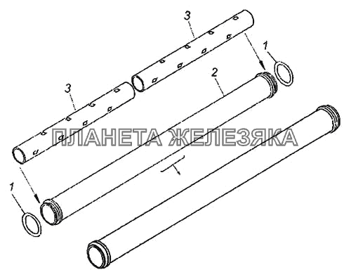 Трубка сапуна с втулкой КамАЗ-6460