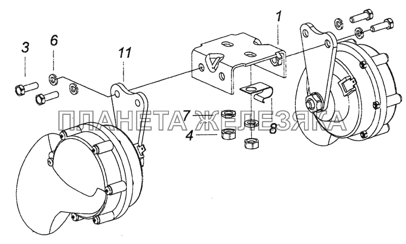 5320-3721001-10 Установка звуковых электрических сигналов КамАЗ-6460 (Евро 4)