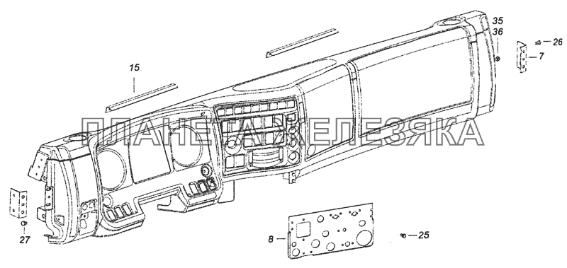 6560-5300023-10 Установка панели приборов КамАЗ-6460 (Евро 4)