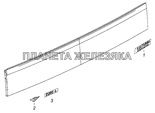 65115-8212291-14 Установка знаков двигателя КамАЗ-6460 (Евро 4)