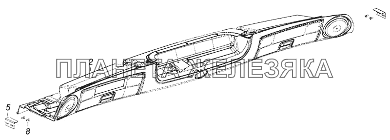65115-8213005 Установка надоконных полок КамАЗ-6460 (Евро 4)