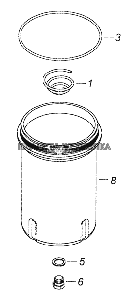 740.20-1012068 Колпак масляного фильтра КамАЗ-6460 (Евро 4)
