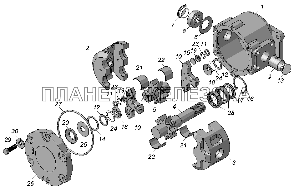 НШ32А-3-Л Насос шестеренный КамАЗ-65111